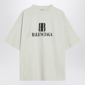 Balenciaga White Nano Bb Medium Fit T-Shirt Women
